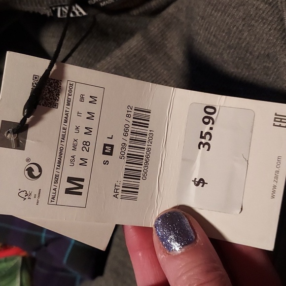 Zara Grey sweater NWT - Picture 5 of 5